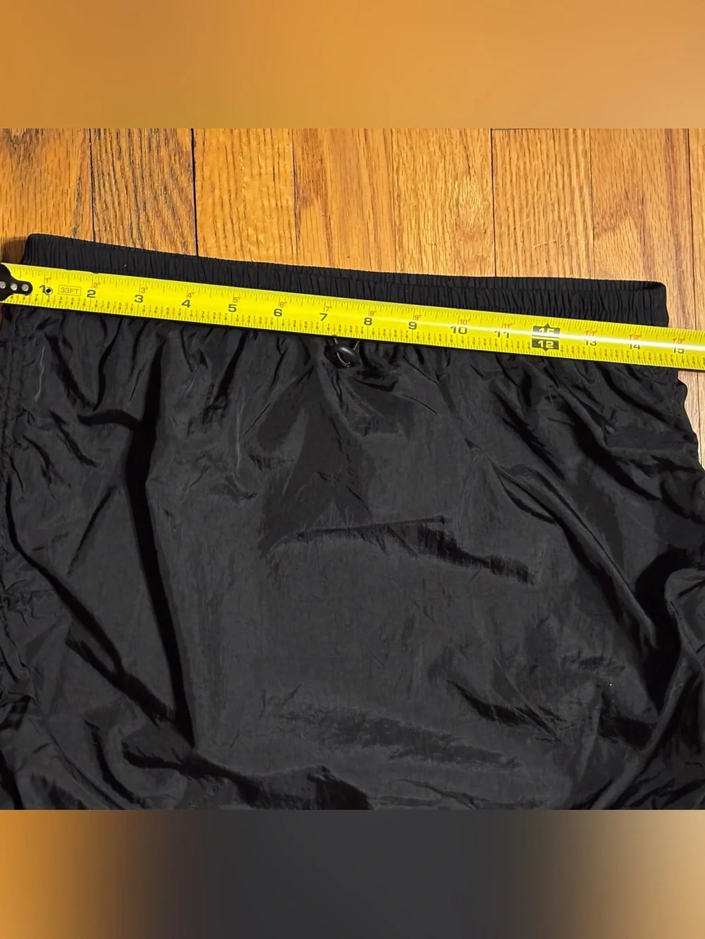 SHEIN Black Elastic Waist Nylon Skirt